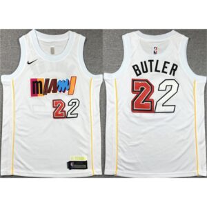68640ba41661a_1 Youth Miami Heat #22 Jimmy Butler White City Edition Stitched Jersey