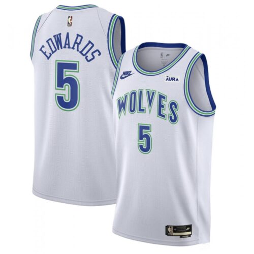 68640c076ceed_1 Men's Minnesota Timberwolves #5 Anthony Edwards White 2023/24 Classic Edition Stitched Jersey