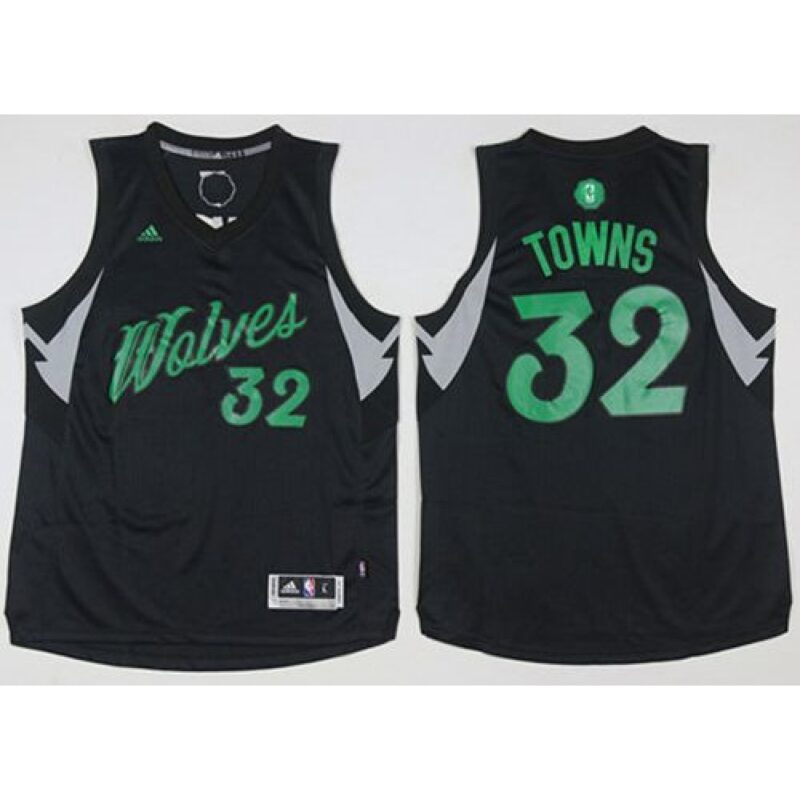 68640c0de5f76_1 Timberwolves #32 Karl-Anthony Towns Black 2016-2017 Christmas Day Stitched NBA Jersey