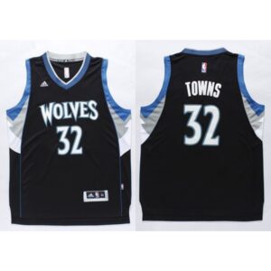 68640c112a41a_1 Timberwolves #32 Karl-Anthony Towns Black Stitched NBA Jersey