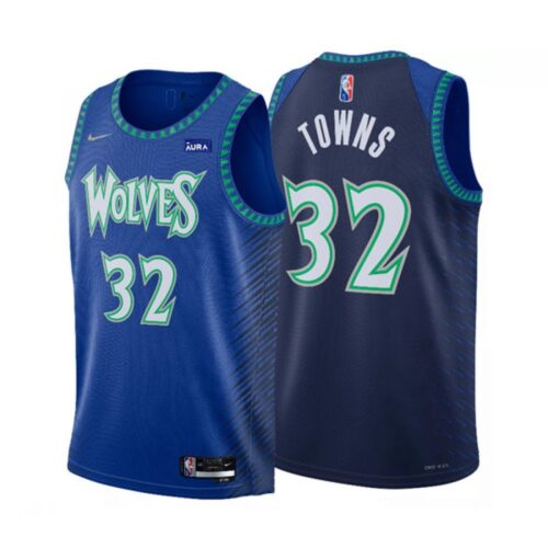 68640c1daa6d2_1 Youth Minnesota Timberwolves #32 Karl-Anthony Town 2021/22 Blue City Edition 75th Anniversary Swingman Stitched Jersey