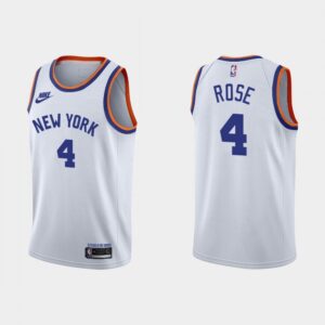 68640c43dcb12_1 Men's New Yok Knicks #4 Derrick Rose 2021/2022 White 75th Anniversary City Edition Stitched Jersey