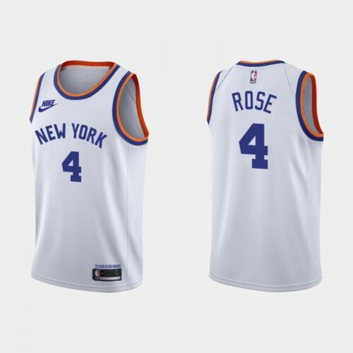 68640c43dcb12_1 Men's New Yok Knicks #4 Derrick Rose 2021/2022 White 75th Anniversary City Edition Stitched Jersey
