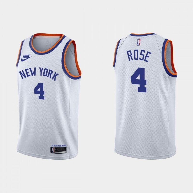 68640c43dcb12_1 Men's New Yok Knicks #4 Derrick Rose 2021/2022 White 75th Anniversary City Edition Stitched Jersey