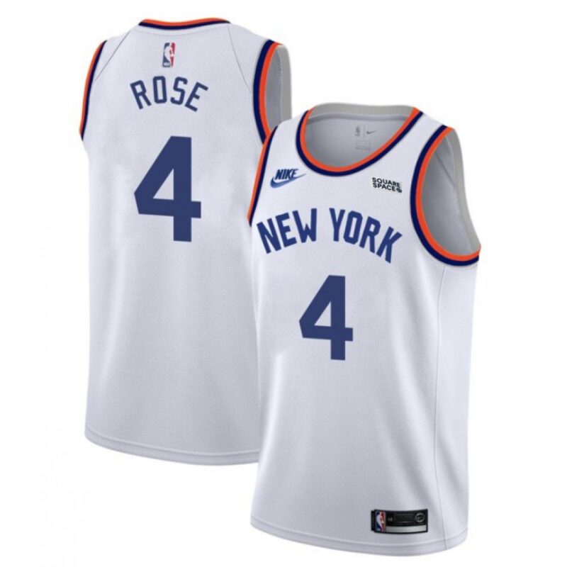 68640c4738e49_1 Men's New Yok Knicks #4 Derrick Rose 2021/2022 White City Edition Stitched Jersey