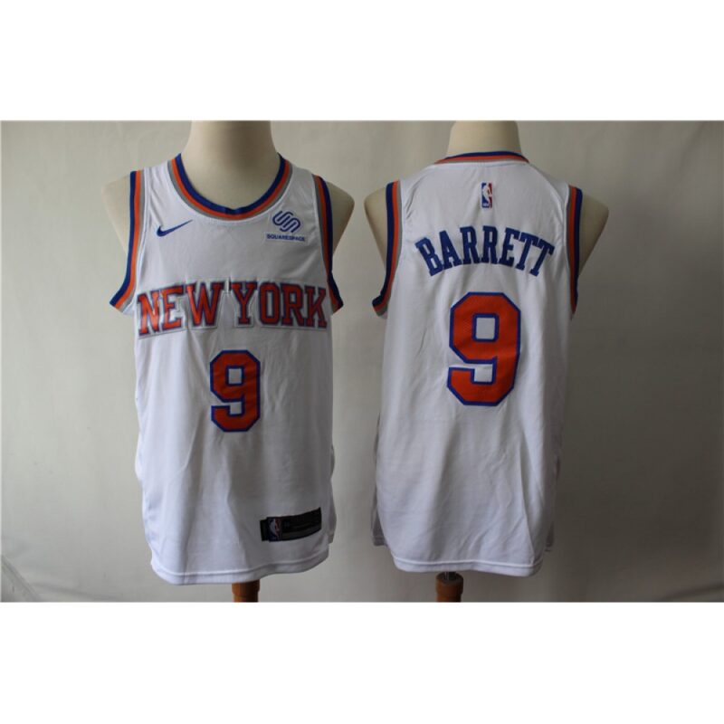 68640c59c66b7_1 Men's New York Knicks #9 RJ Barrett White Stitched NBA Jersey
