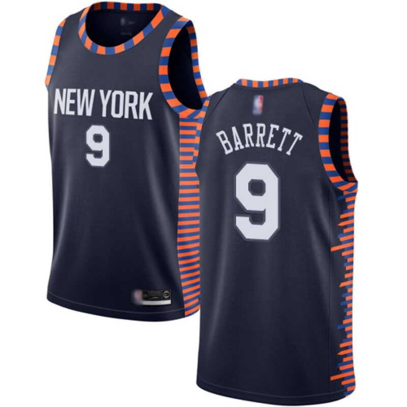 68640c6aa95d5_1 New Yok Knicks #9 R.J. Barrett Navy Stitched NBA Jersey