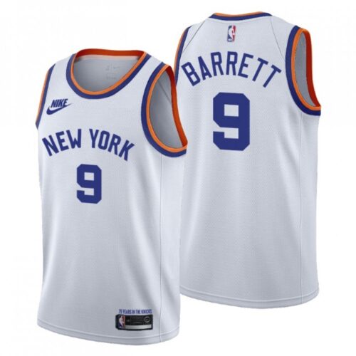 68640c712bd20_1 Men's New Yok Knicks #9 RJ Barrett 2021/2022 White 75th Anniversary City Edition Stitched Jersey