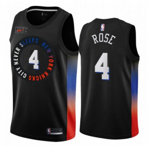 68640c9039bd4_1 New Yok Knicks #4 Derrick Rose 2020 Black City Edition Stitched Swingman Jersey