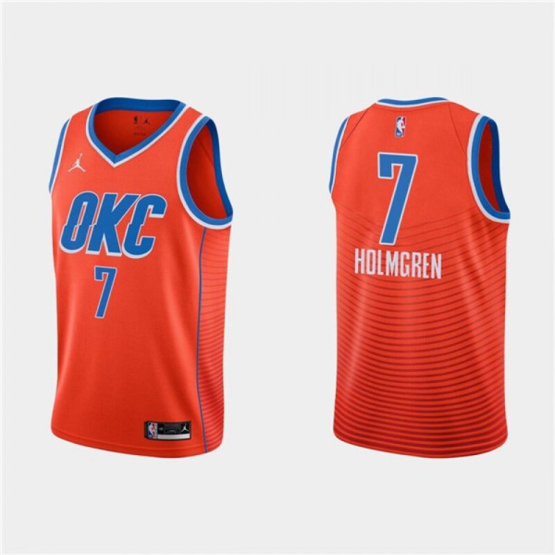 68640ca3c2672_1 Men's Oklahoma City Thunder #7 Chet Holmgren Orange Stitched Basketball Jersey