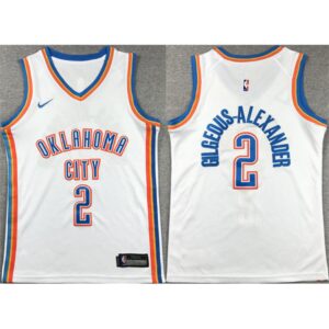 68640cdde719d_1 Youth Oklahoma City Thunder #2 Shai Gilgeous-Alexander White Stitched Basketball Jersey