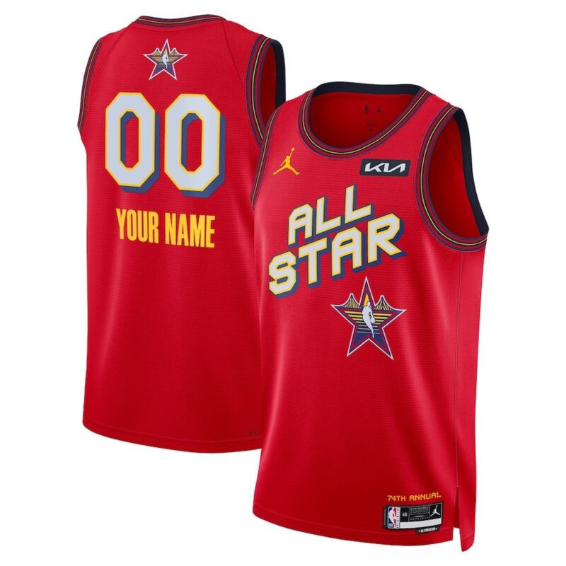 68640d60b8510_1 Unisex Red 2025 NBA All-Star Game Swingman Custom Jersey