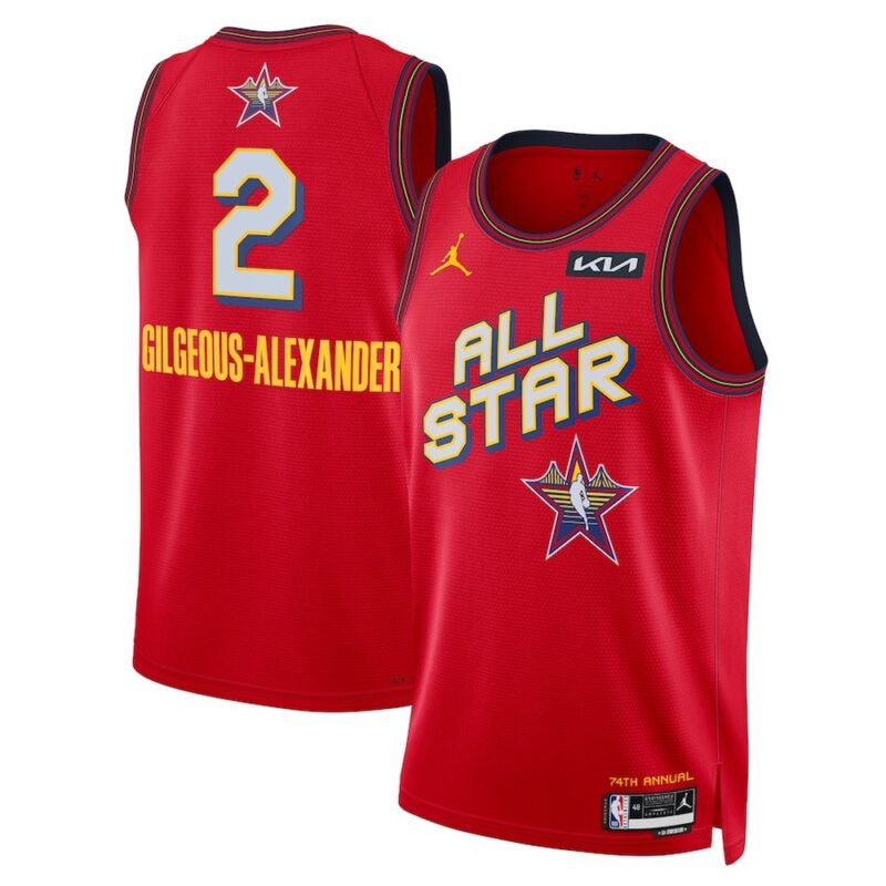 68640d6a4f224_1 Unisex #2 Shai Gilgeous-Alexander Red 2025 NBA All-Star Game Swingman Player Jersey