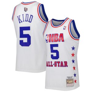 68640d7a21e47_1 Men's Eastern Conference #5 Jason Kidd White 2003 All Star Game Swingman Jersey