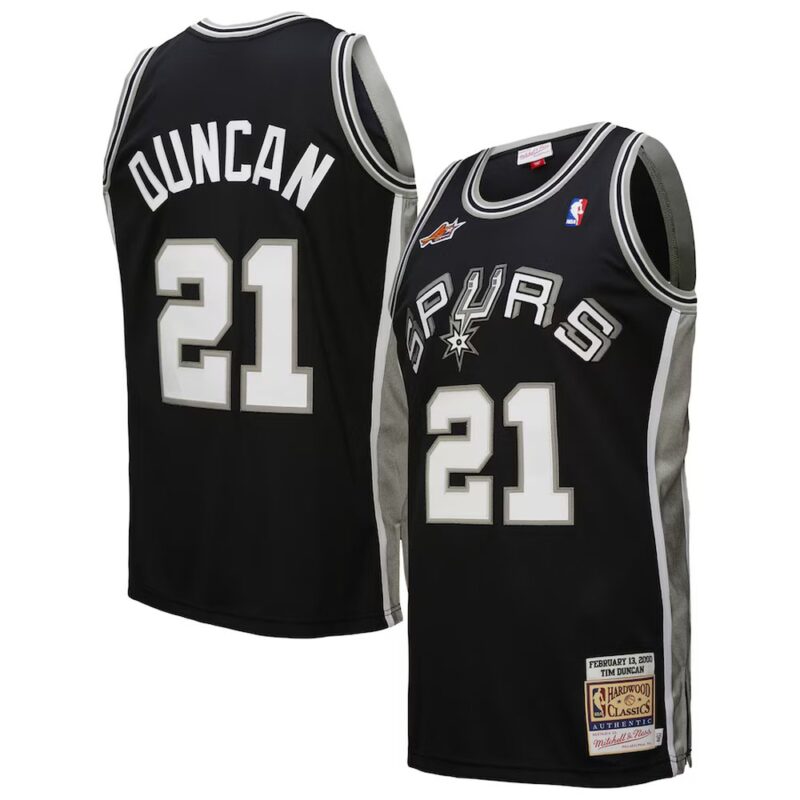 68640e40bca39_1 Men's San Antonio #21 Spurs Tim Duncan Black 2000 NBA All-Star Game Authentic Jersey