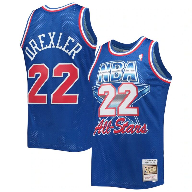 68640e4727933_1 Men's Western Conference #22 Clyde Drexler Royal Hardwood Classics 1992 NBA All-Star Game Swingman Jersey