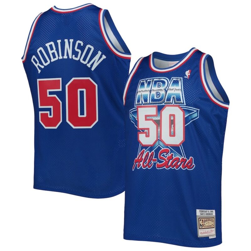 68640e4a6dd09_1 Men's Western Conference #50 David Robinson Royal Hardwood Classics 1992 NBA All-Star Game Swingman Jersey
