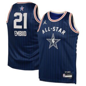 68640e5fa5e9b_1 Youth #21 Joel Embiid Navy 2024 NBA All-Star Game Swingman Jersey