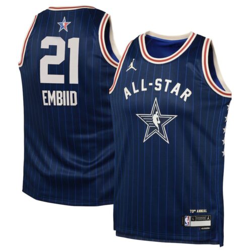 68640e5fa5e9b_1 Youth #21 Joel Embiid Navy 2024 NBA All-Star Game Swingman Jersey