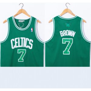 68640e7512db5_1 Men's Boston Celtics #7 Jaylen Brown Green Stitched Jersey