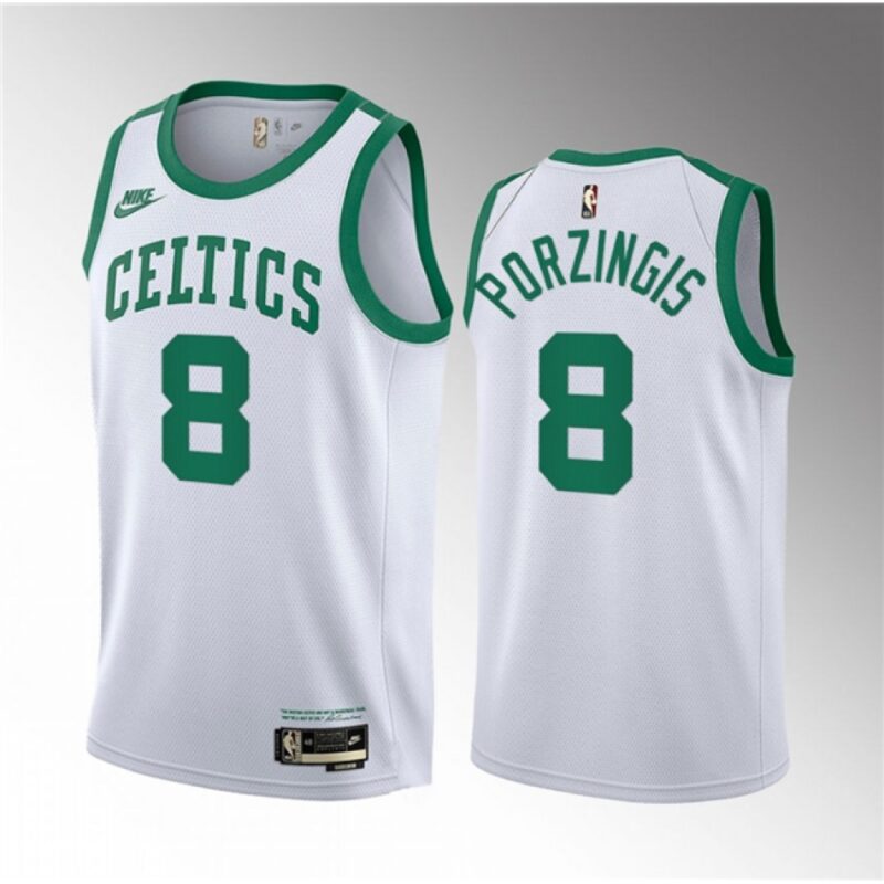 68640e88432aa_1 Men's Boston Celtics #8 Kristaps Porzingis White 2023 Draft Association Edition Stitched Basketball Jersey