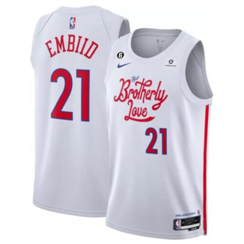 68640eb07c31b_1 Men's Philadelphia 76ers #21 Joel Embiid White 2022/23 City Edition With NO.6 Patch Stitched Basketball Jersey