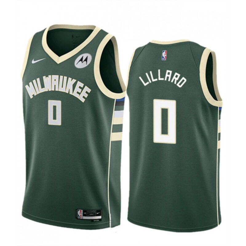 68640f20ca0c7_1 Men's Milwaukee Bucks #0 Damian Lillard Green Icon Edition Stitched Basketball Jersey