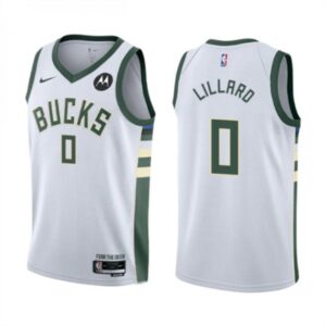 68640f2badd0a_1 Men's Milwaukee Bucks #0 Damian Lillard White Association Edition Stitched Basketball Jersey