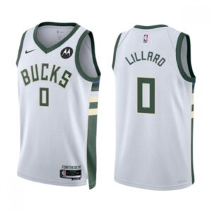 68640f2ed2d9f_1 Men's Milwaukee Bucks #0 Damian Lillard White Association Edition Stitched Basketball Jersey
