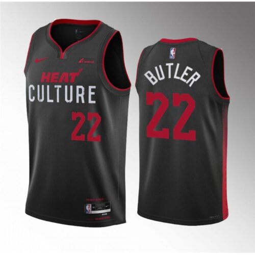 68640f549bdc8_1 Youth Miami Heat #22 Jimmy Butler Black 2023/24 City Edition Stitched Jersey