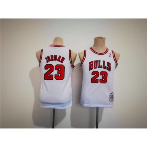 68640fdfcd83f_1 Youth Chicago Bulls #23 Michael Jordan White Stitched Basketball Jersey