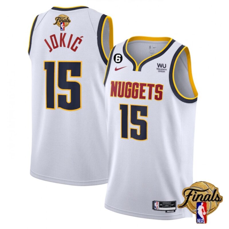68641033e4f9e_1 Men's Denver Nuggets #15 Nikola Jokic White 2023 Finals Association Edition With NO.6 Patch Stitched Basketball Jersey
