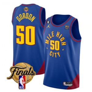 6864103da4c9c_1 Men's Denver Nuggets #50 Aaron Gordon Blue 2023 Finals Statement Edition With NO.6 Patch Stitched Basketball Jersey