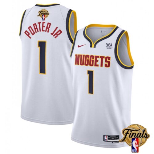 6864105aaba0a_1 Men's Denver Nuggets #1 Michael Porter Jr. White 2023 Finals Association Edition Stitched Basketball Jersey