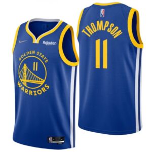 686410865d70d_1 Men's Golden State Warriors #11 Klay Thompson 2022 Royal 75th Anniversary Stitched Jersey