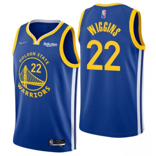 686410a61bd85_1 Men's Golden State Warriors #22 Andrew Wiggins 2022 Royal 75th Anniversary Stitched Jersey