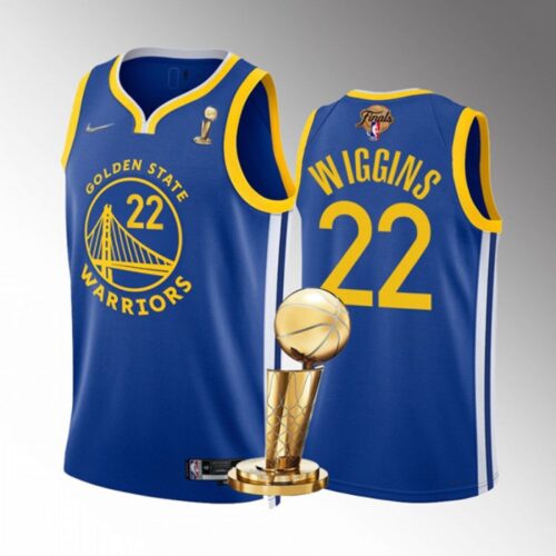686410a968932_1 Men's Golden State Warriors #22 Andrew Wiggins 2022 Royal NBA Finals Champions Stitched Jersey