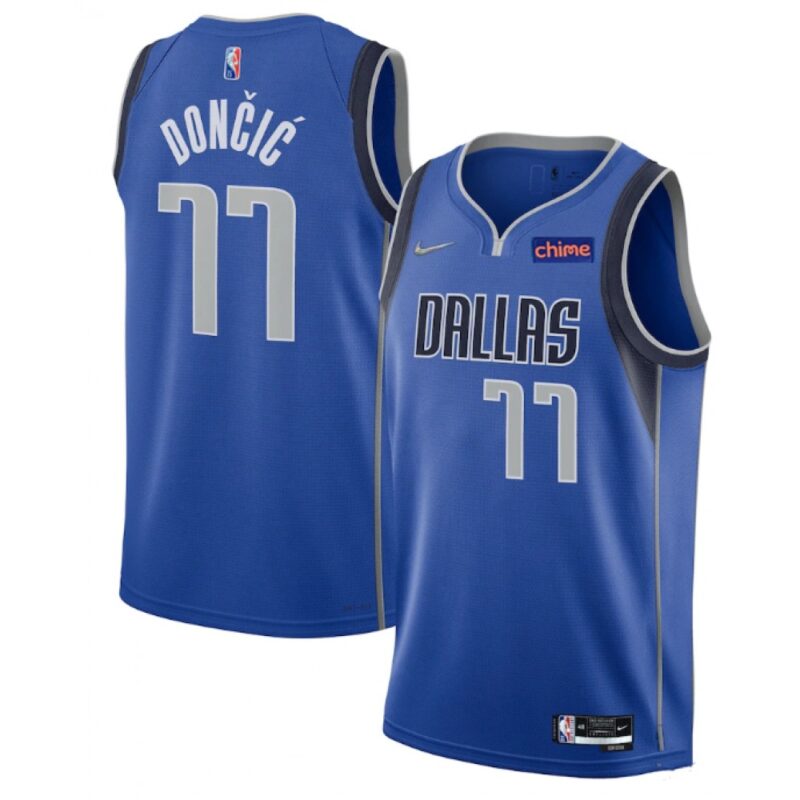 686410c372c0d_1 Men's Dallas Mavericks #77 Luka Doncic 75th Anniversary Blue Stitched Basketball Jersey