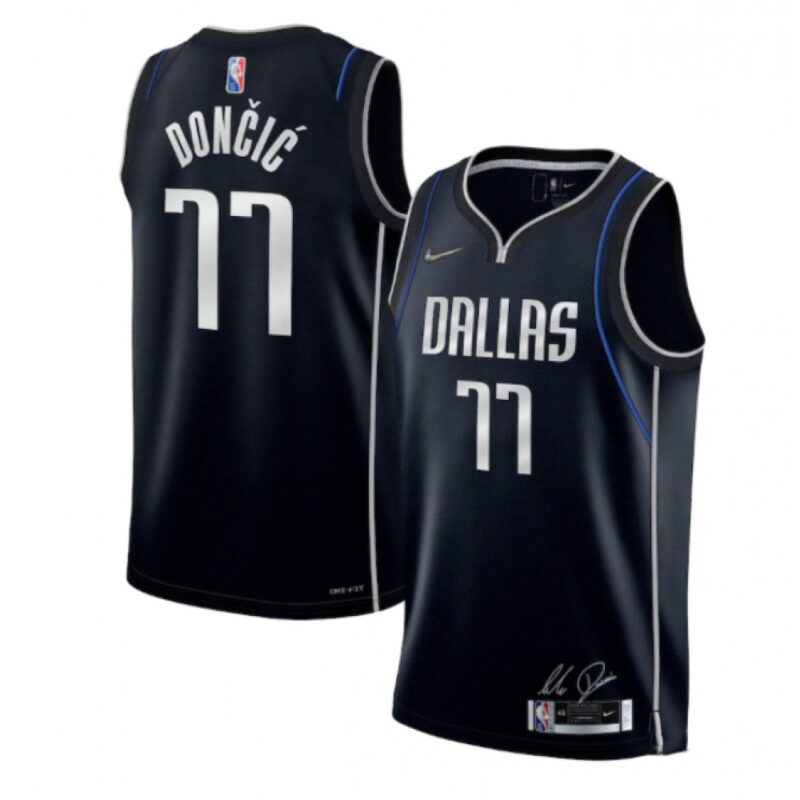 686410ea13382_1 Youth Dallas Mavericks #77 Luka Doncic Navy 75th Anniversary Stitched Basketball Jersey