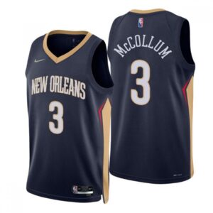 6864111e65814_1 Men's New Orleans Pelicans #3 C.J. McCollum Navy Icon Edition Stitched Jersey