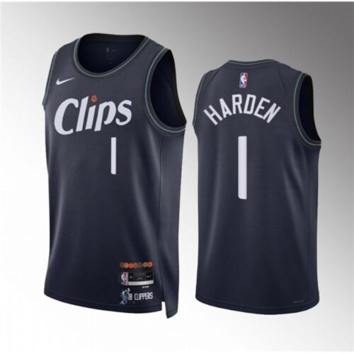 68641131c889a_1 Men's Los Angeles Clippers #1 James Harden Navy 2023/24 City Edition Stitched Jersey