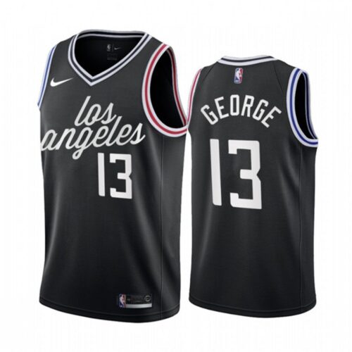 6864114788039_1 Men's Los Angeles Clippers #13 Paul George 2022/23 Black City Edition Stitched Jersey