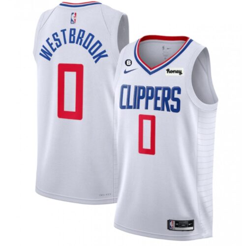 686411581d924_1 Men's Los Angeles Clippers #0 Russell Westbrook White With NO.6 Patch Stitched Jersey