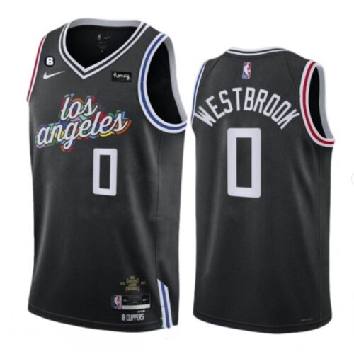 6864115b28243_1 Men's Los Angeles Clippers #0 Russell Westbrook Black 2022/23 City Edition With NO.6 Patch Stitched Jersey
