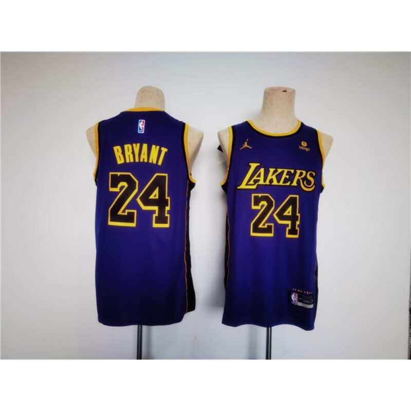 6864119279879_1 Men's Los Angeles Lakers #24 Kobe Bryant Purple Stitched Basketball Jersey