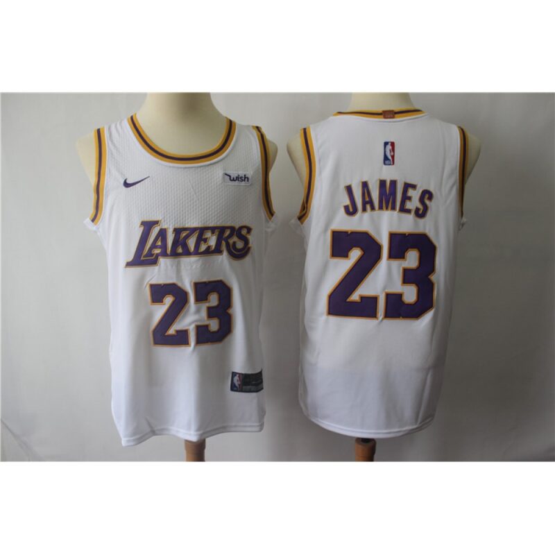686411a4ee9e7_1 Men's Los Angeles Lakers #23 LeBron James White Authentic Stitched Jersey