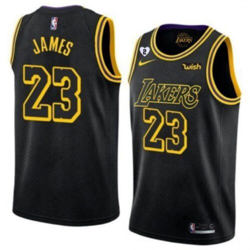 686411b8d1ee2_1 Men's Los Angeles Lakers #23 LeBron James With Gigi Patch Black Stitched Jersey