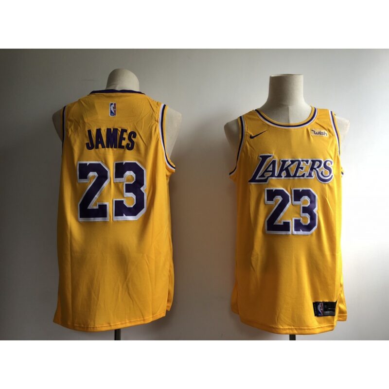 686411c3dd8f0_1 Men's Los Angeles Lakers #23 LeBron James Gold 2018/19 Icon Edition Swingman Stitched NBA Jersey