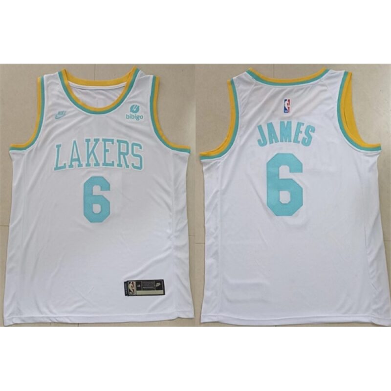 686411d432a60_1 Men's Los Angeles Lakers #6 LeBron James White Stitched Basketball Jersey