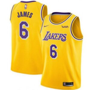 686411e81657e_1 Men's Los Angeles Lakers #6 LeBron James Yellow Stitched NBA Jersey